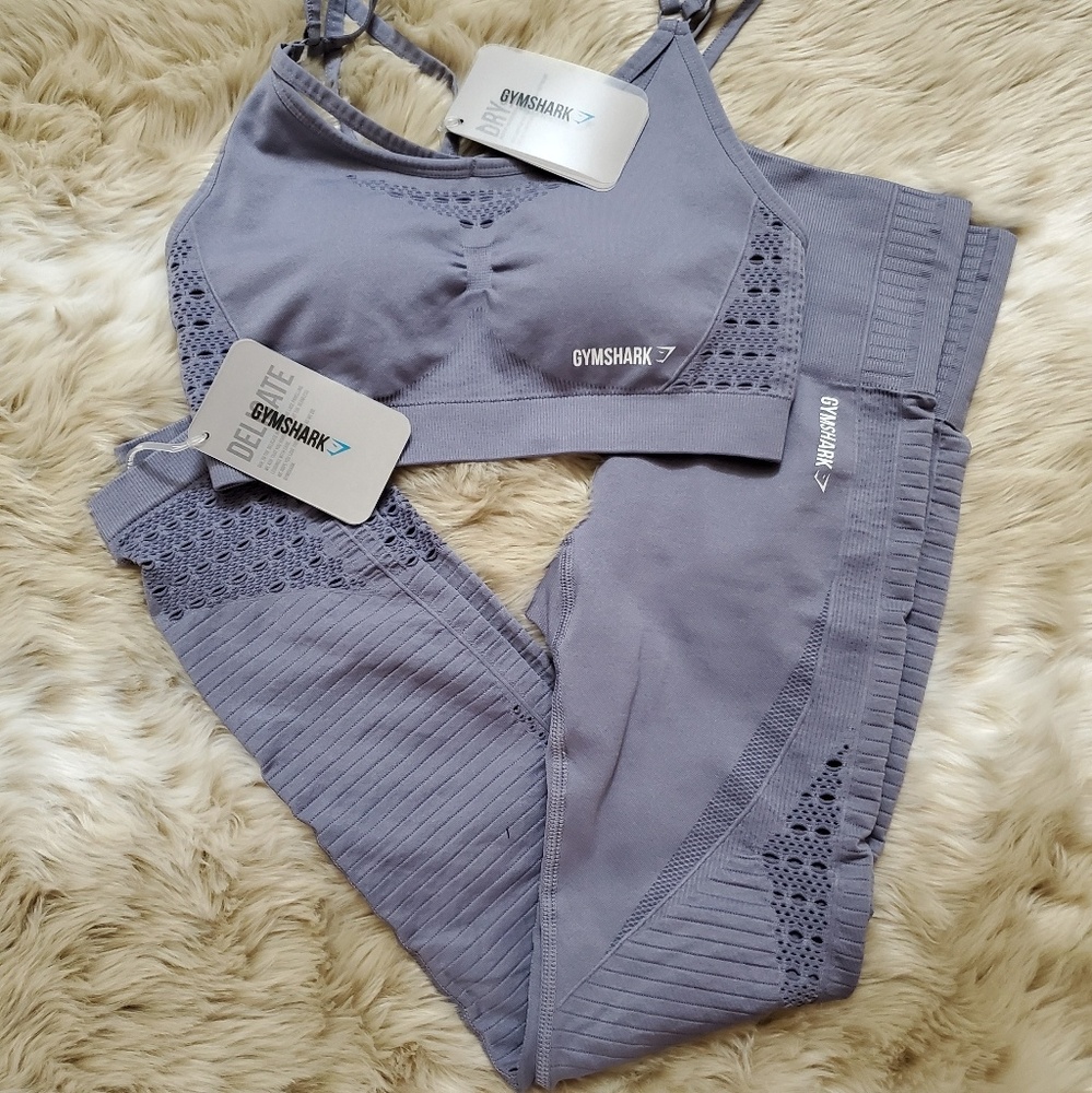 NWT Gymshark Energy + Seamless Set - Steal Blue